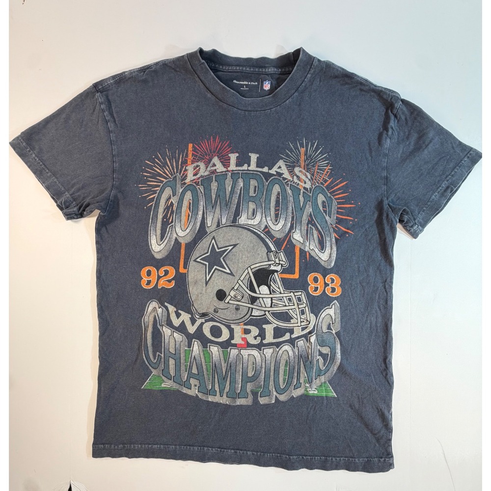 Abercrombie & Fitch NFL Dallas Cowboys 92-93 World Champions Graphic T-Shirt L